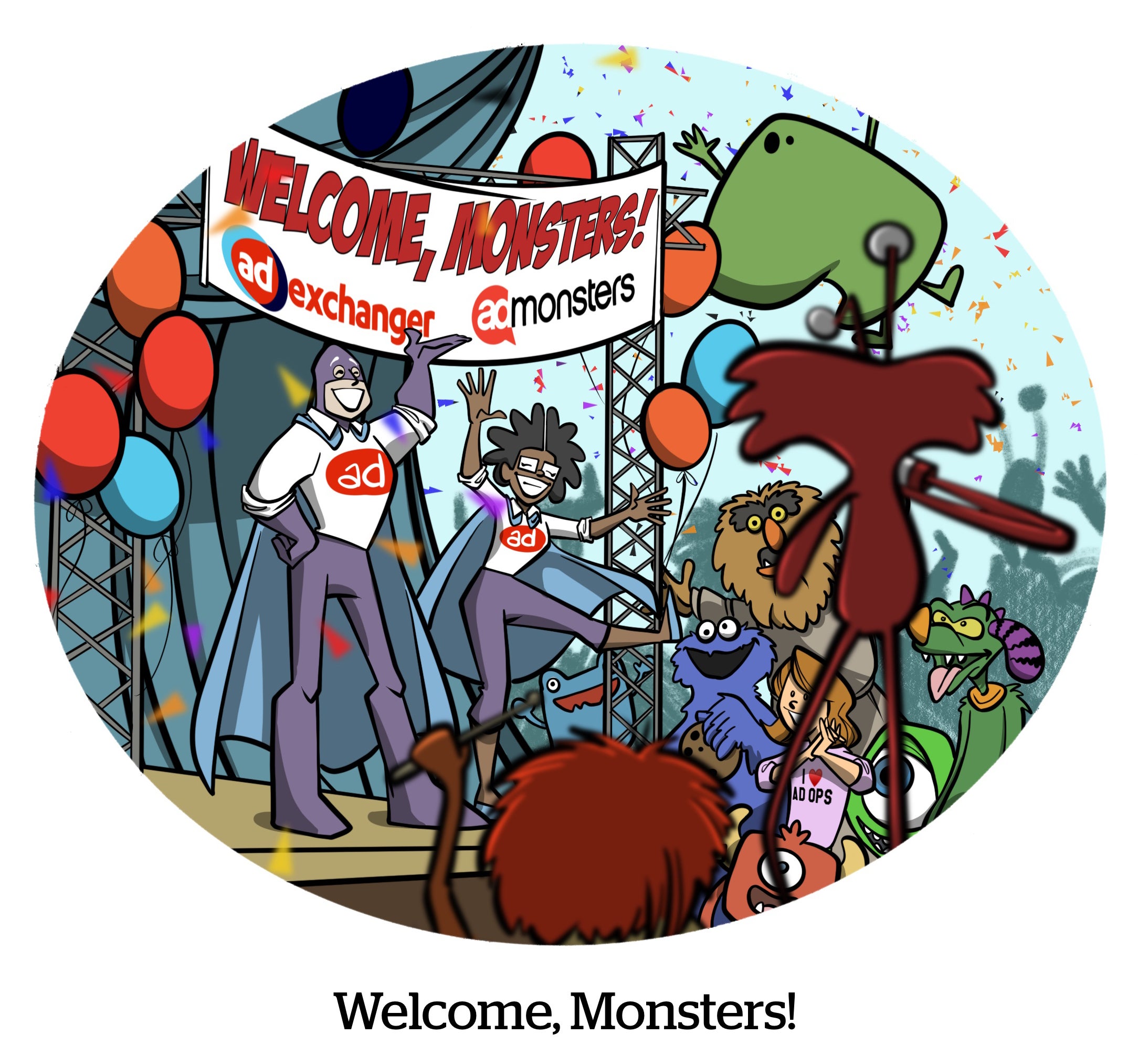 Comic: Welcome, Monsters! (AdMonsters have joined forces under one roof)