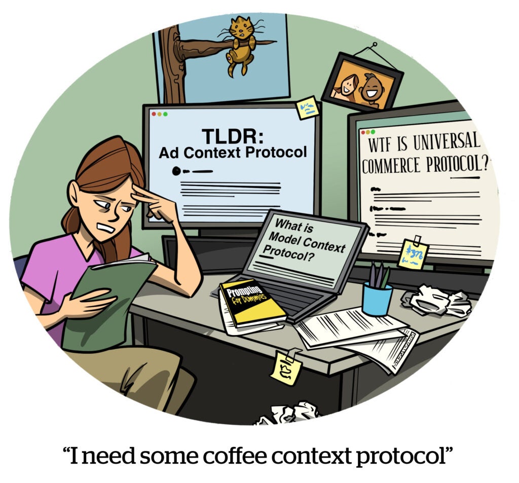 Comic: "I need some coffee context protocol"