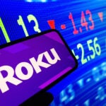 Konskie, Poland - February 24, 2024: Roku company logo displayed on mobile phone