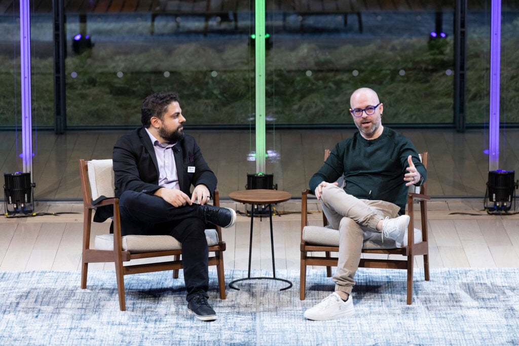 Tatari's Mike Fogarty talks onstage at Convergent TV World, hosted by AdExchanger and Cynopsis