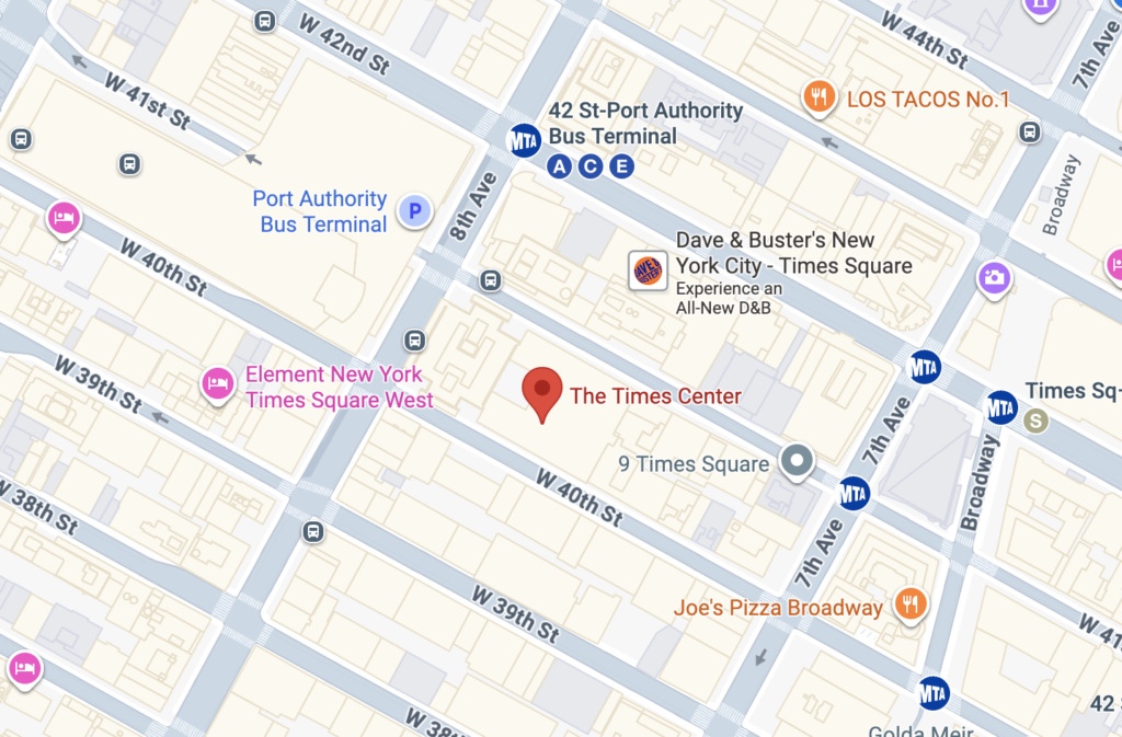 The Times Center 242 W 41st St, New York, NY 10036