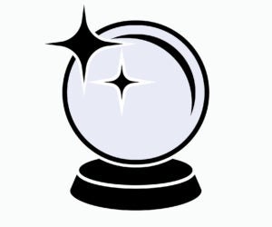 Predict Bowl Icon. Magician Element, Forecasting Symbol – Vector.